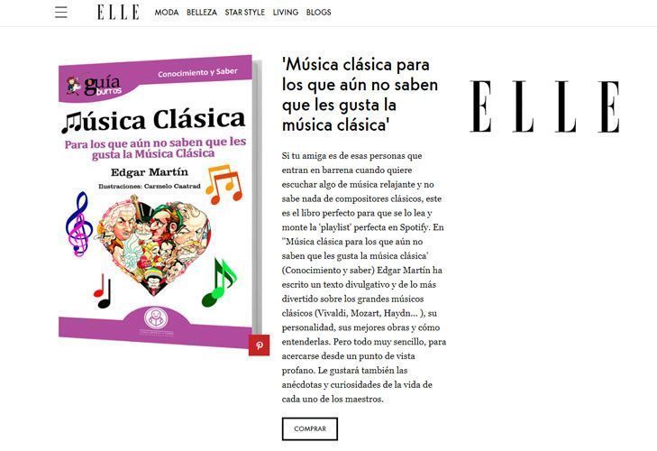 GuíaBurros: Música clásica en la revista de moda, belleza y entretenimiento ELLE